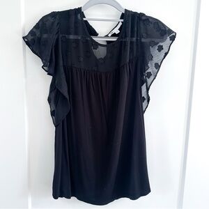 Black Flowy Blouse